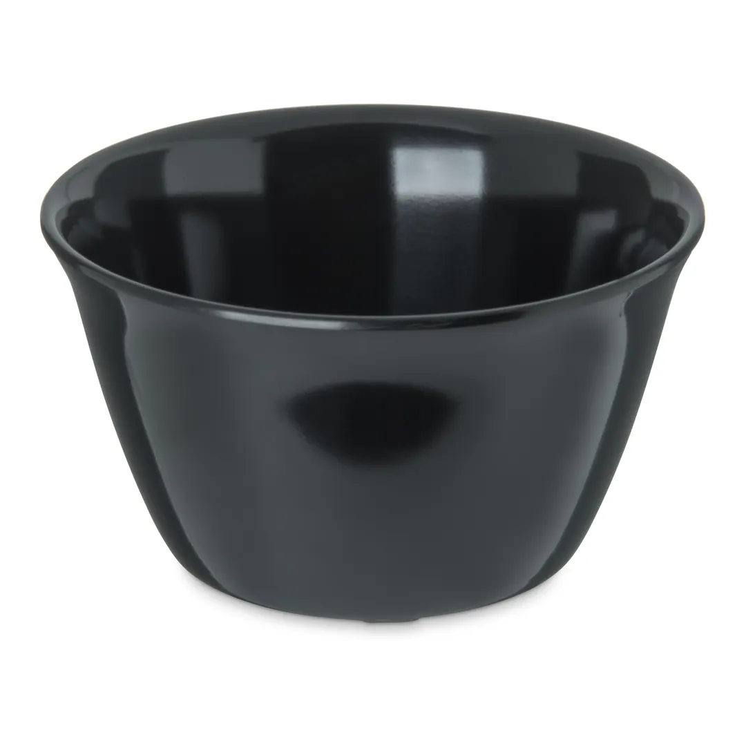 Carlisle 4354003 - Bouillon Cup, 8 Oz (3‑21/25" Dia.), Black Melamine, Rim, Dishwasher Safe