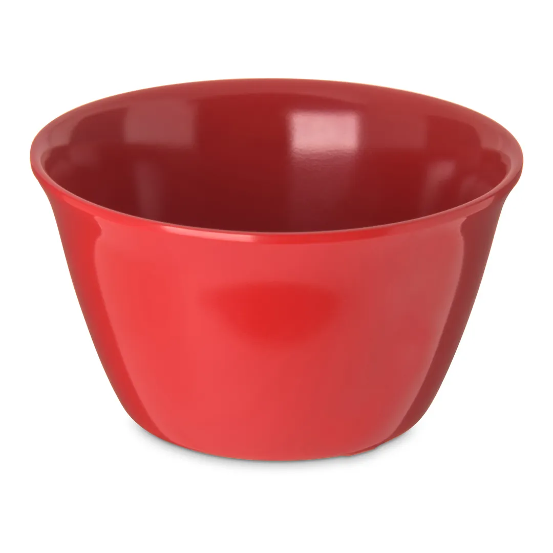 Carlisle 4354005 - Dallas Ware Bouillon Cup, 8 oz, Red Melamine, BPA‑Free, NSF Certified