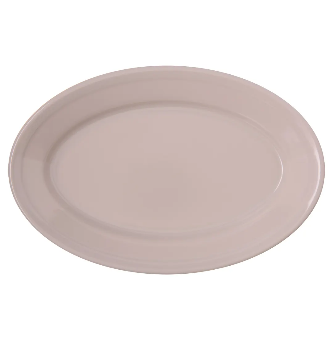 Carlisle 4356342 Oval White Melamine Serving Platter 9-1/4" x 6-1/4", Dishwasher Safe, BPA Free, NSF