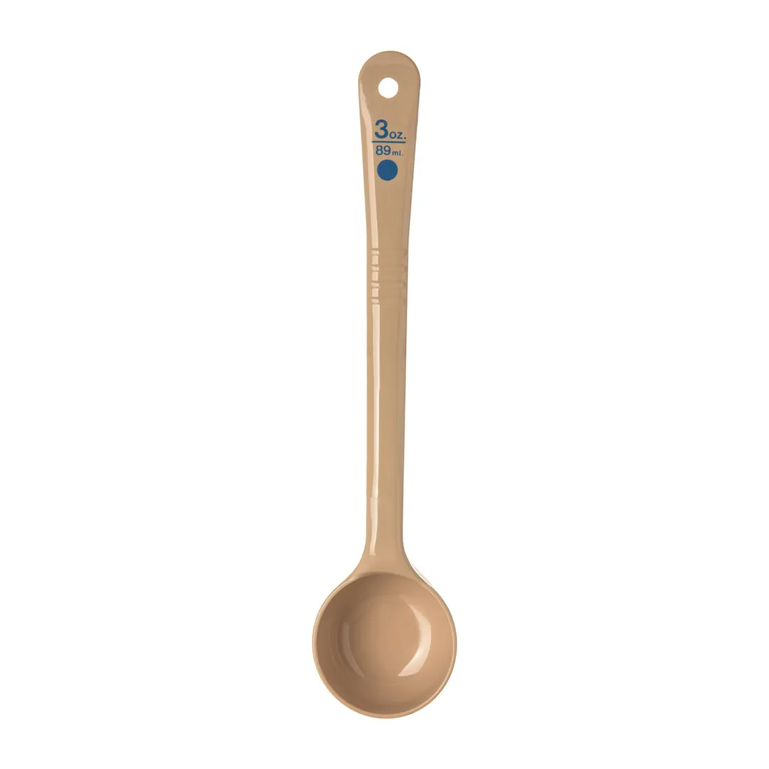 Carlisle 437006 Portion Spoon – 3 oz, Solid Beige Plastic, NSF‑Approved Polycarbonate
