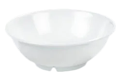 Carlisle 4373702 - 24 oz 3/4 Qt Footed Serving Bowl, 7‑3/8" White Melamine, NSF, BPA‑Free
