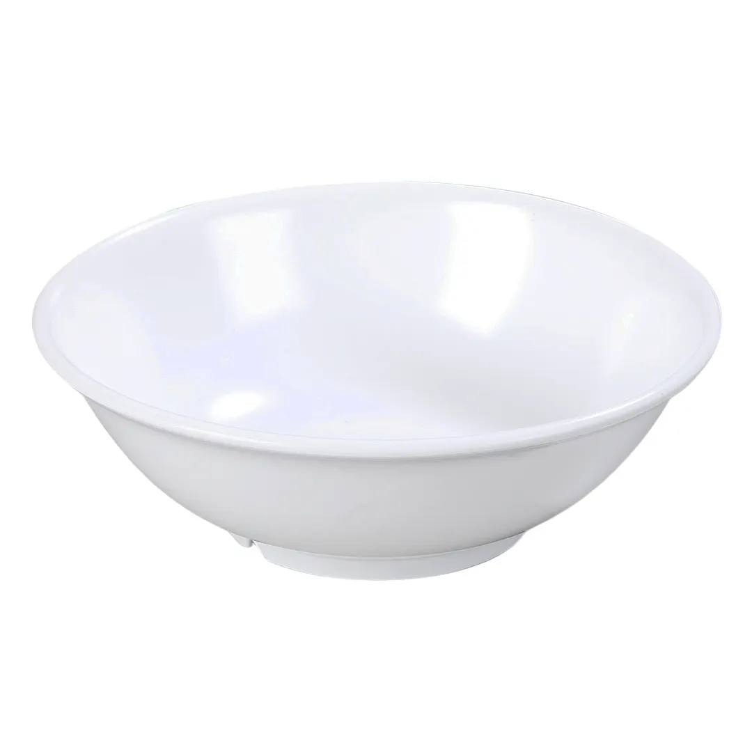 Carlisle 4373802 - 36 oz Footed Bowl, 8‑5/8" Diameter, White Melamine, BPA‑Free, Dishwasher Safe