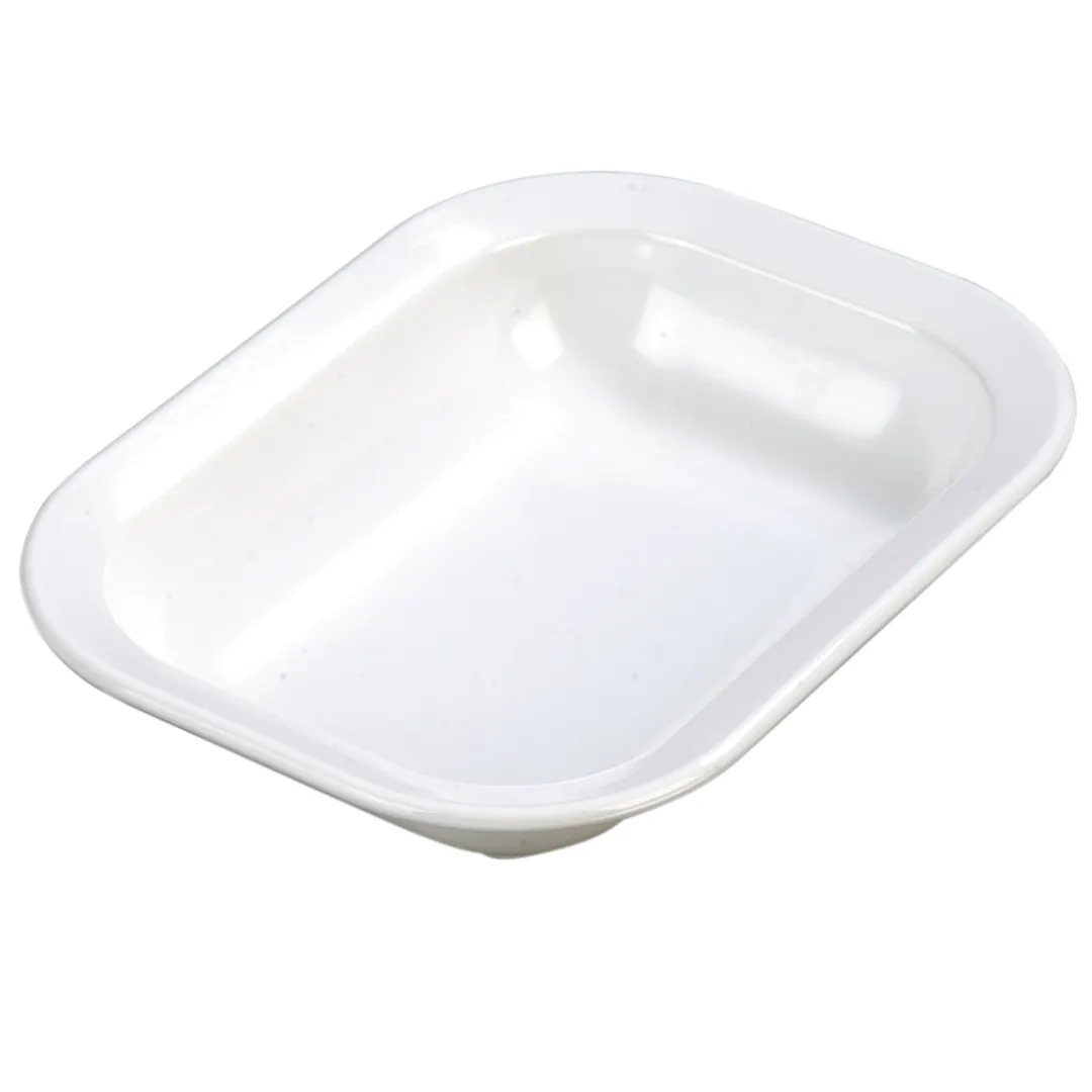 Carlisle 4374502 - 28oz Rectangular Melamine Bowl, 10" x 7½" x 2" White, Scratch‑Resistant, BPA‑Free