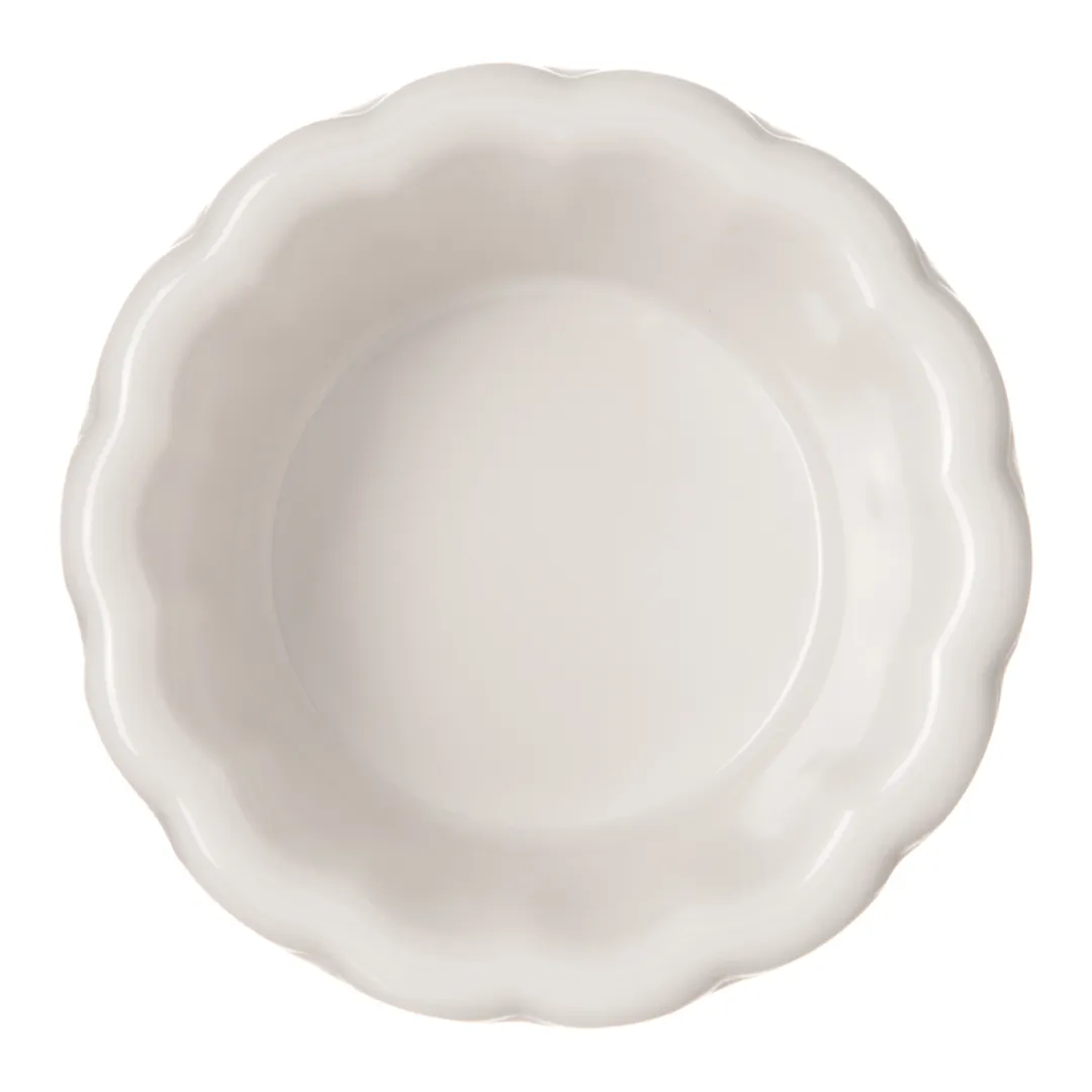 Carlisle 4394242 Plastic Ramekin, 1 oz, 2‑3/4" Dia Scalloped Bone Melamine, Dishwasher Safe, 212°F