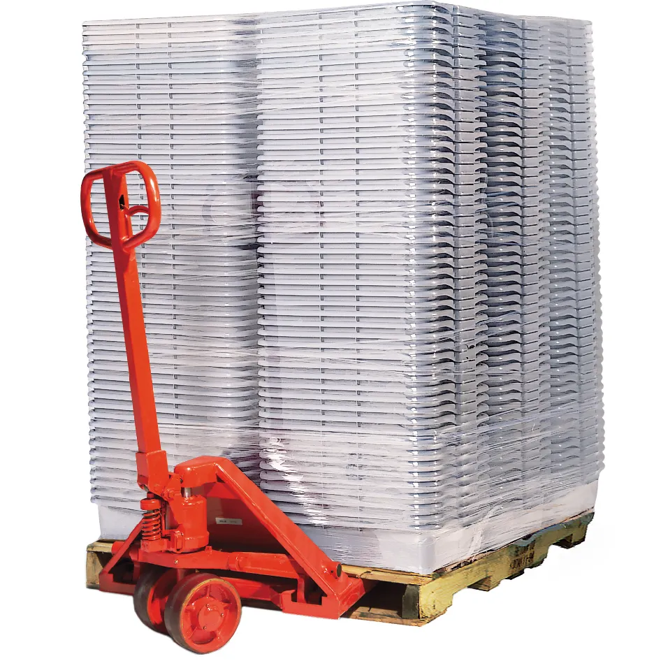 Carlisle 44010SKD23 Bus Box, 1-Compartment Gray HDPE, 20"L x 15"W x 5"H, Rims, Stackable