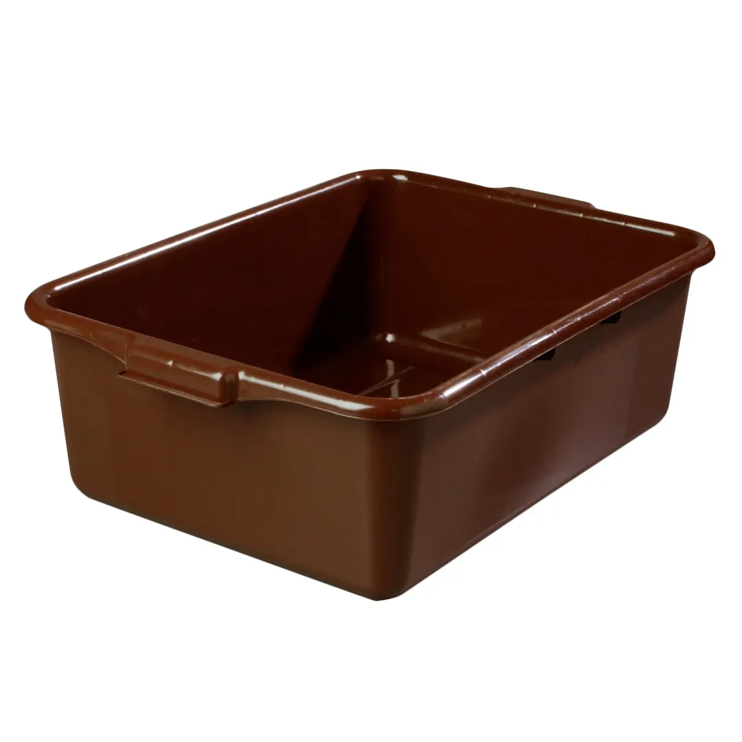 Carlisle 4401101 Comfort Curve Bus Box, 1-Compartment, 20"L x 15"W x 7"H Brown Poly, NSF, Dishwasher Safe