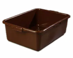 Carlisle 4401101 Comfort Curve Bus Box, 1-Compartment, 20"L x 15"W x 7"H Brown Poly, NSF, Dishwasher Safe