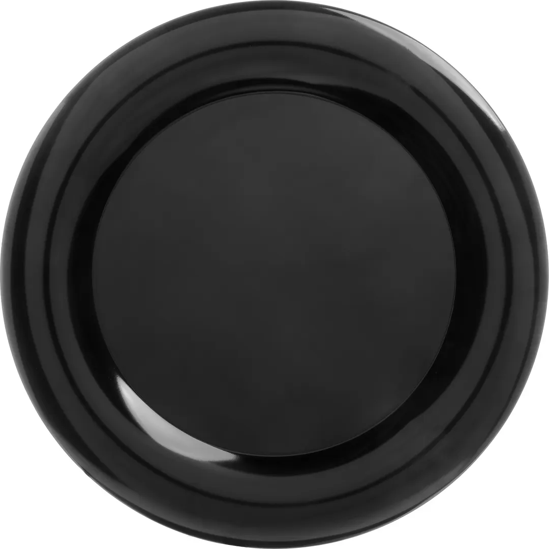 Carlisle 4440603 Palette Designer 19" Round Black Melamine Platter, Stain-Resistant, Dishwasher Safe