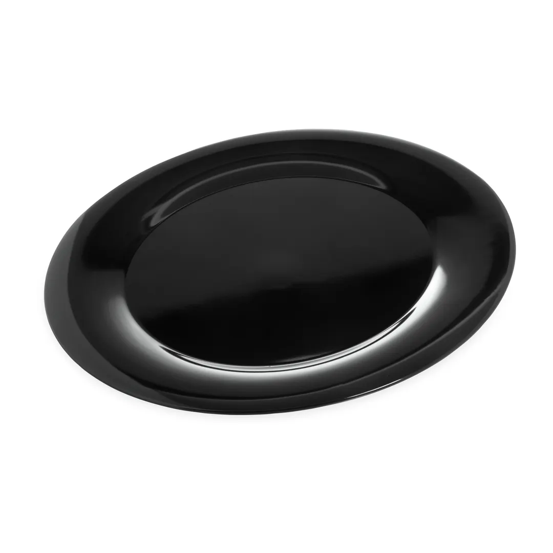 Carlisle 4440603 Palette Designer 19" Round Black Melamine Platter, Stain-Resistant, Dishwasher Safe