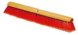 Carlisle 4501424 Flo‑Pac Sweep, 24" Hardwood Block Head, Fine 3" Polypropylene Bristles, Orange