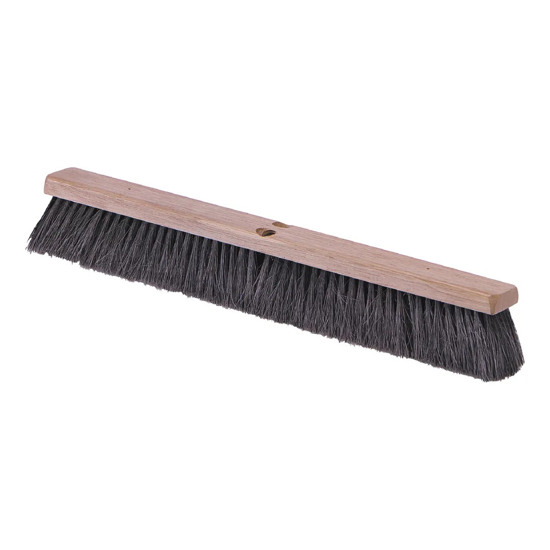 Carlisle 4505403 Flo-Pac Sweep, 24" Hardwood Block, 3" Black Tampico Bristles, Fine/Medium Broom Head