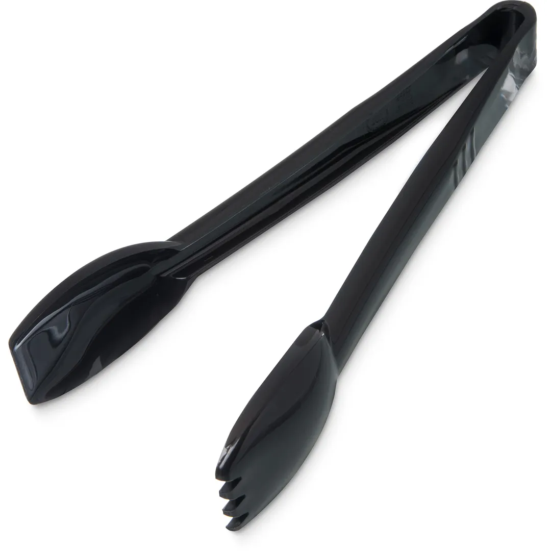 Carlisle 460903 Carly Salad Tongs, 9"L, Plastic, Black, NSF, Made in USA