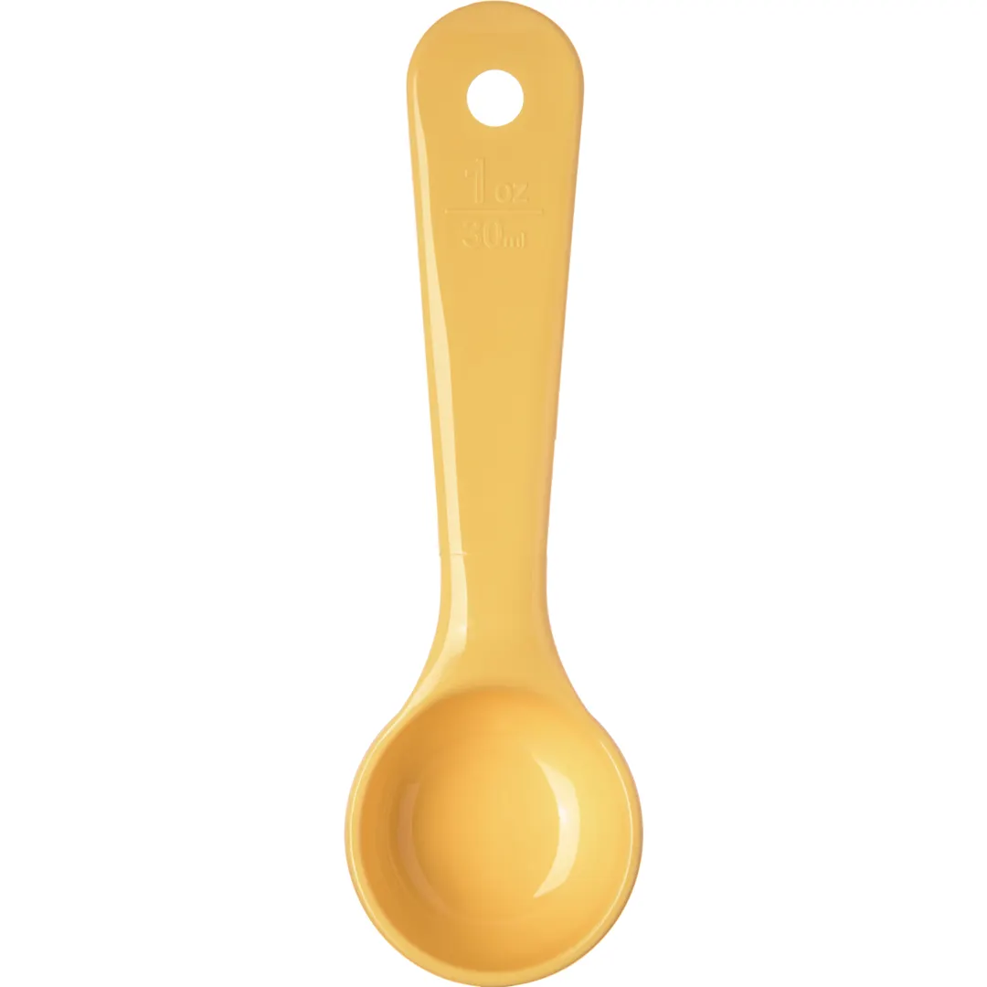 Carlisle 492104 - Portion Spoon, 1 oz Plastic, Yellow, Dry Heat‑Resistant to 270°F, NSF/BPA‑Free