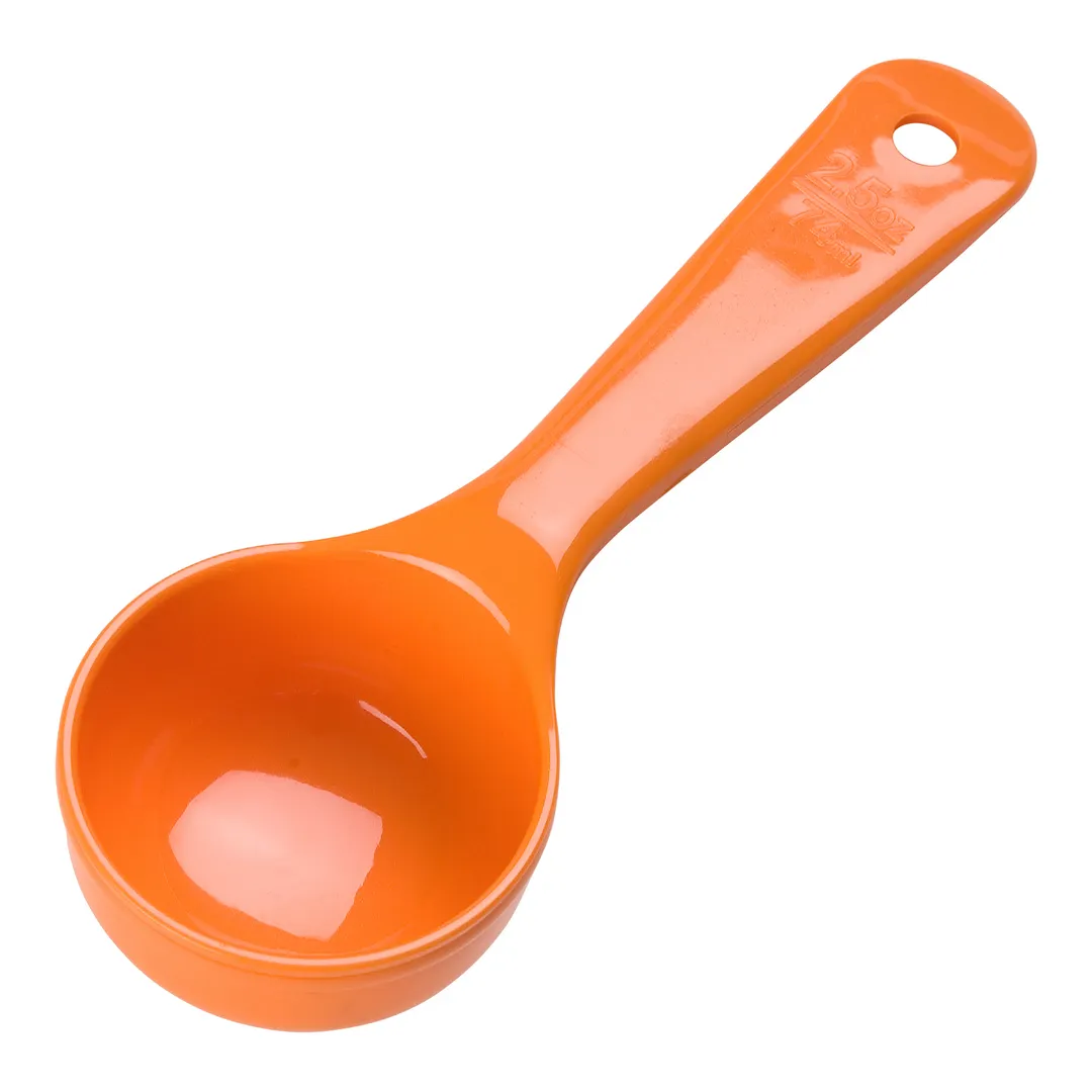 Carlisle 492524 Measure Misers Portion Spoon, 2‑Oz Plastic, Orange, Heat‑Resistant, NSF BPA‑Free