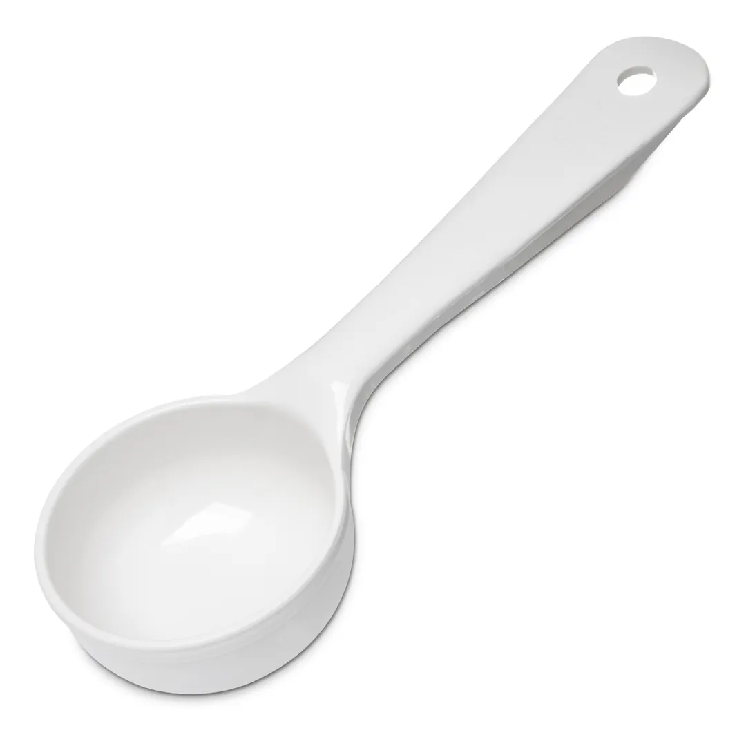 Carlisle 492602 Measure Misers Portion Spoon, 3 oz Solid White Plastic, Dishwasher‑Safe, BPA‑Free