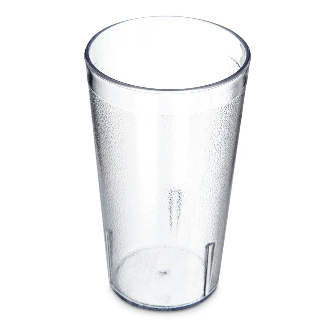Carlisle 5212-207 Stackable 12oz Clear Textured SAN Tumbler – BPA Free, Dishwasher Safe