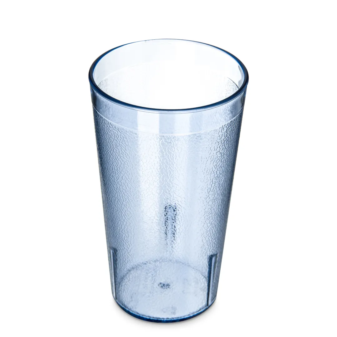 Carlisle 5212-854 Stackable 12oz Tumbler, Blue Pebbled, SAN Plastic – 12/Pack