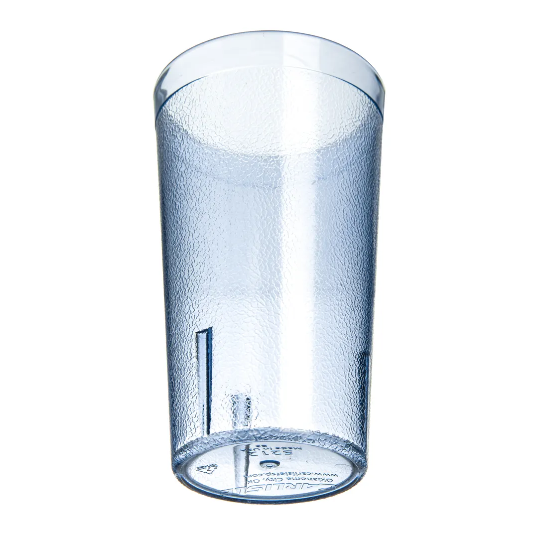 Carlisle 521254 Stackable 12oz Blue SAN Tumbler, Pebbled, BPA‑Free, Dishwasher Safe, USA