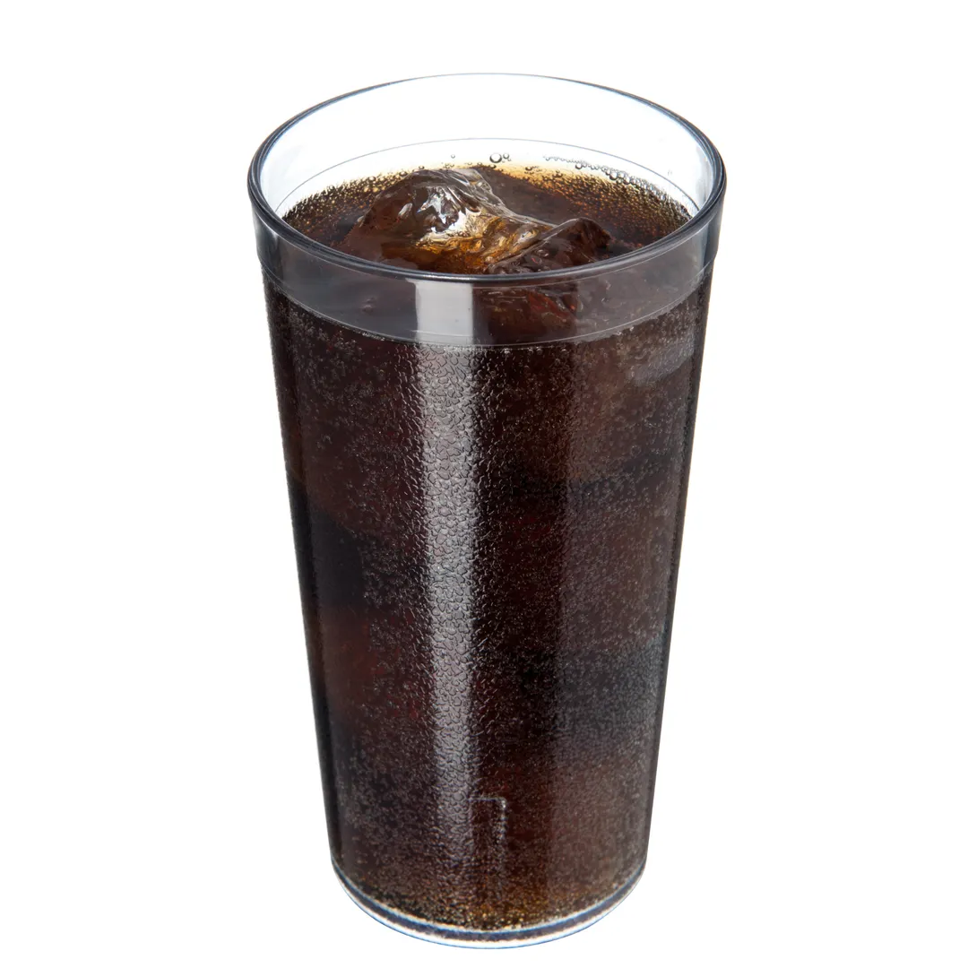 Carlisle 5216-207 Clear Textured 16oz Stackable Tumbler, SAN Plastic, BPA‑Free, Dishwasher Safe
