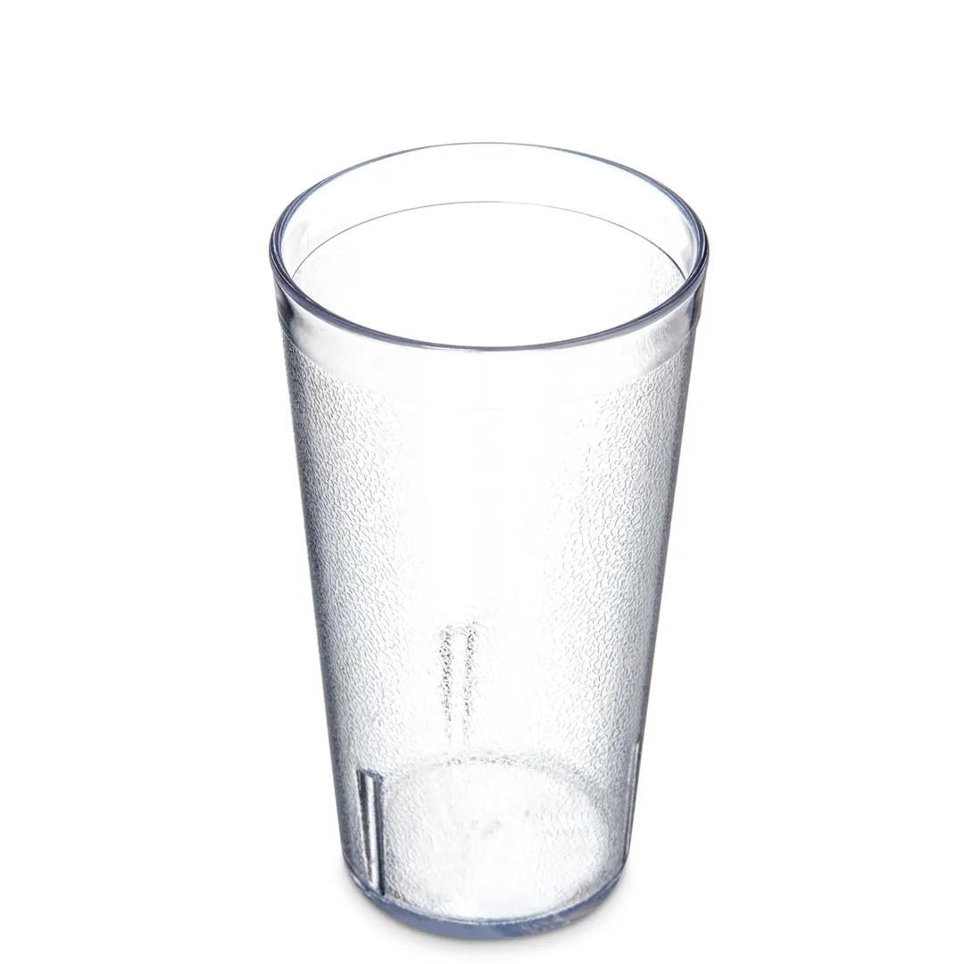 Carlisle 5216-207 Clear Textured 16oz Stackable Tumbler, SAN Plastic, BPA‑Free, Dishwasher Safe