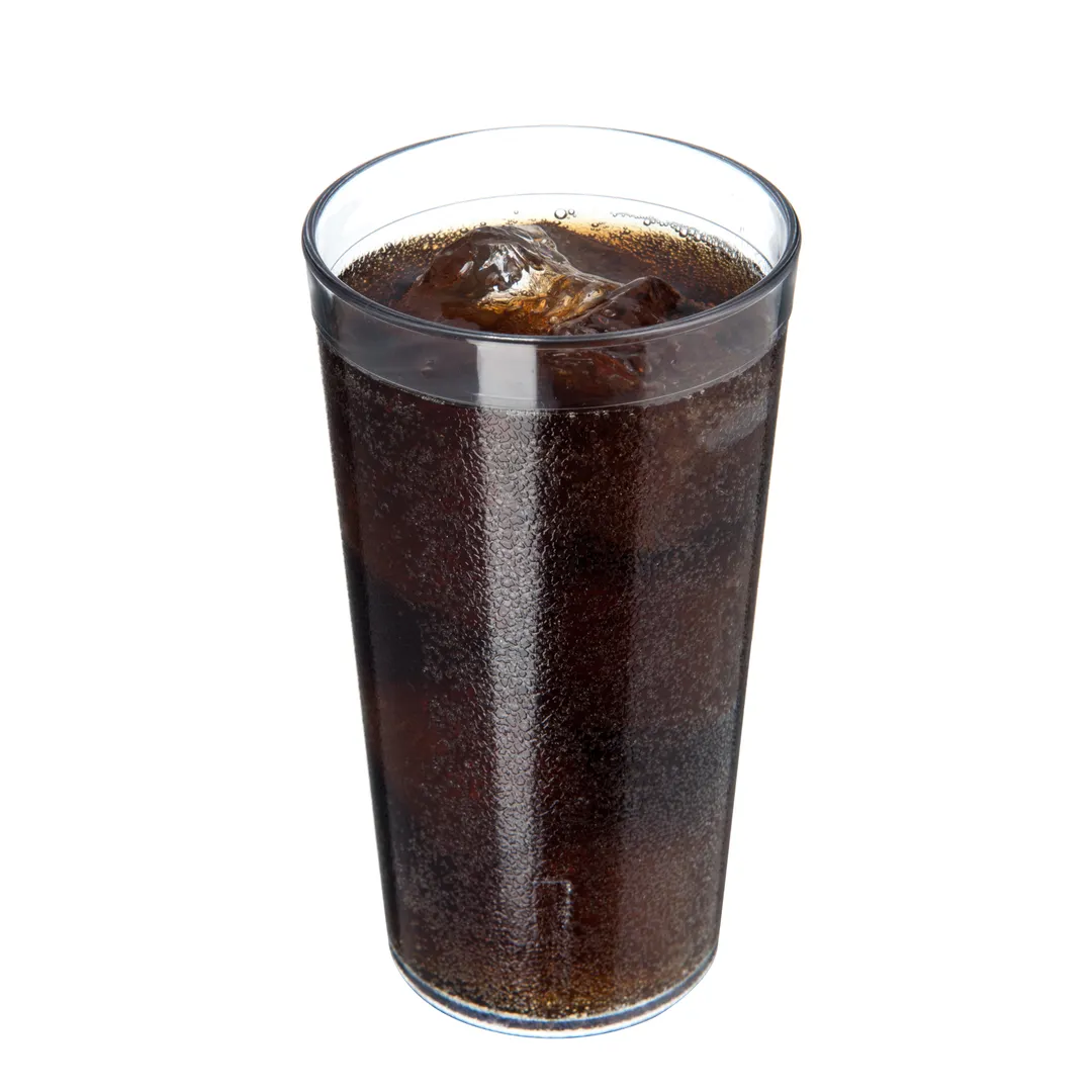 Carlisle 521607 - 16oz Stackable Tumbler, Clear Textured, SAN Plastic, BPA Free, Dishwasher Safe