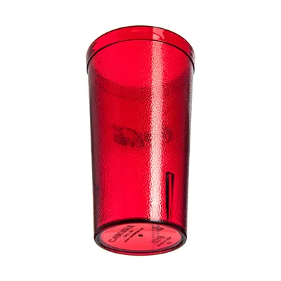 Carlisle 52163550D Red Textured Tumbler, 16oz, SAN Plastic, Stackable, BPA‑Free, Dishwasher‑Safe