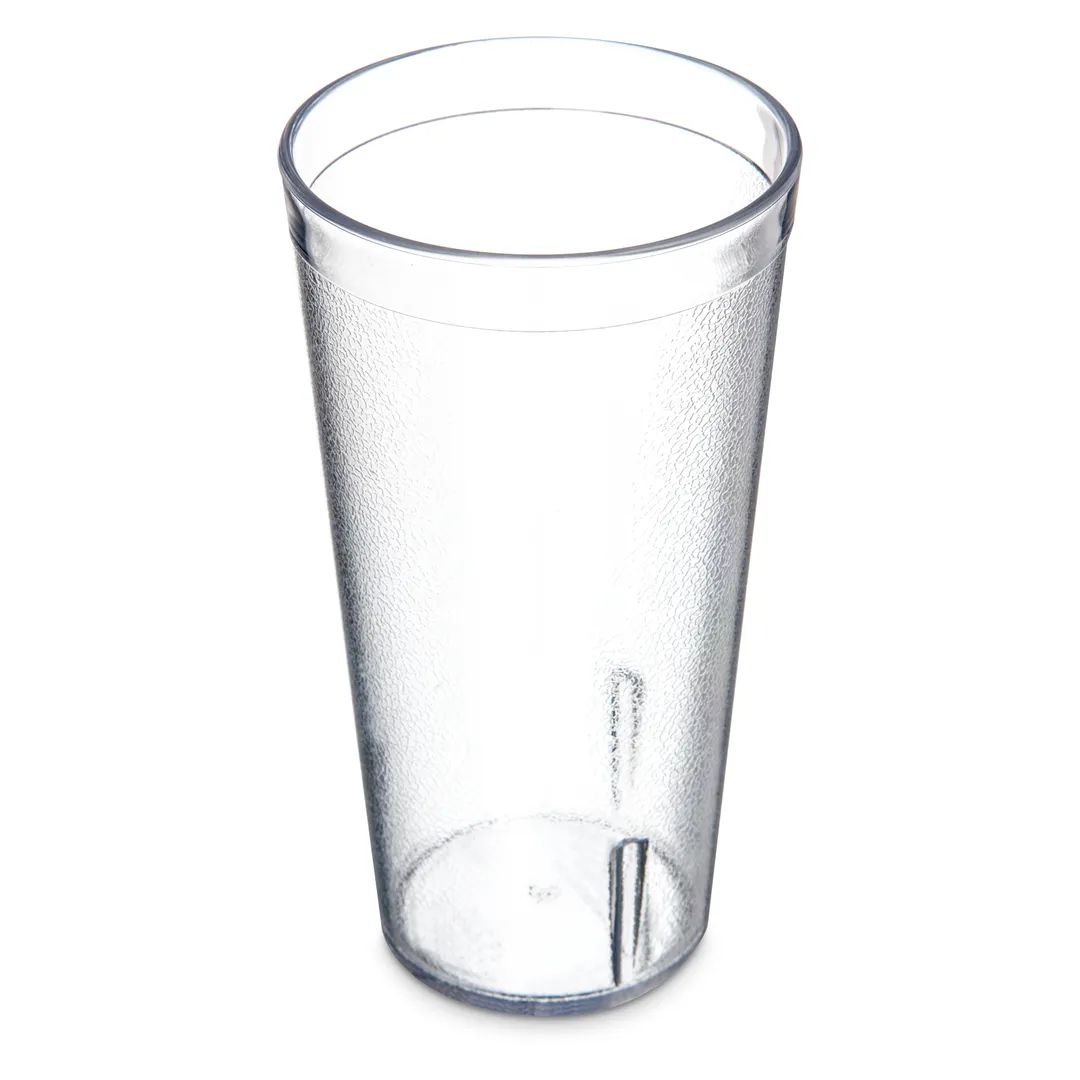 Carlisle 5220-207 - 20oz Clear Textured Stackable Tumbler, SAN Plastic, BPA Free, Dishwasher Safe