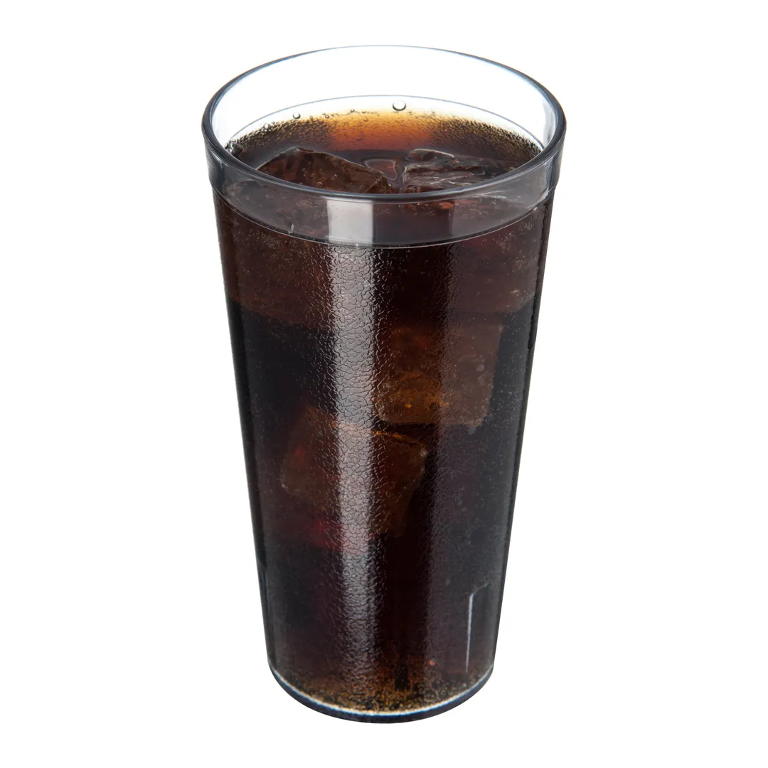 Carlisle 522007 - 20oz Clear Textured Tumbler, Stackable, BPA‑Free SAN, Dishwasher Safe, Recyclable