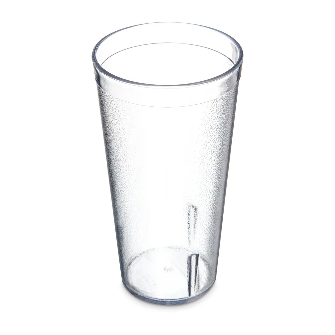 Carlisle 522007 - 20oz Clear Textured Tumbler, Stackable, BPA‑Free SAN, Dishwasher Safe, Recyclable