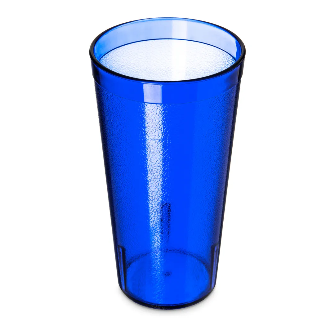 Carlisle 522047 - 20oz Stackable Tumbler, Royal Blue Textured, BPA Free SAN Plastic