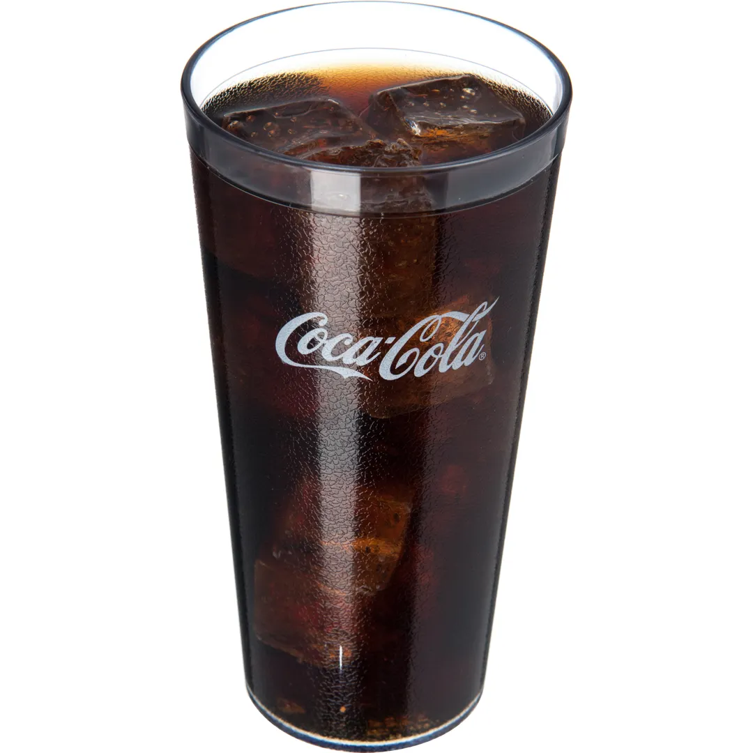 Carlisle 52243550G Coca-Cola Stackable Tumbler, 24 oz Clear Textured SAN, BPA Free