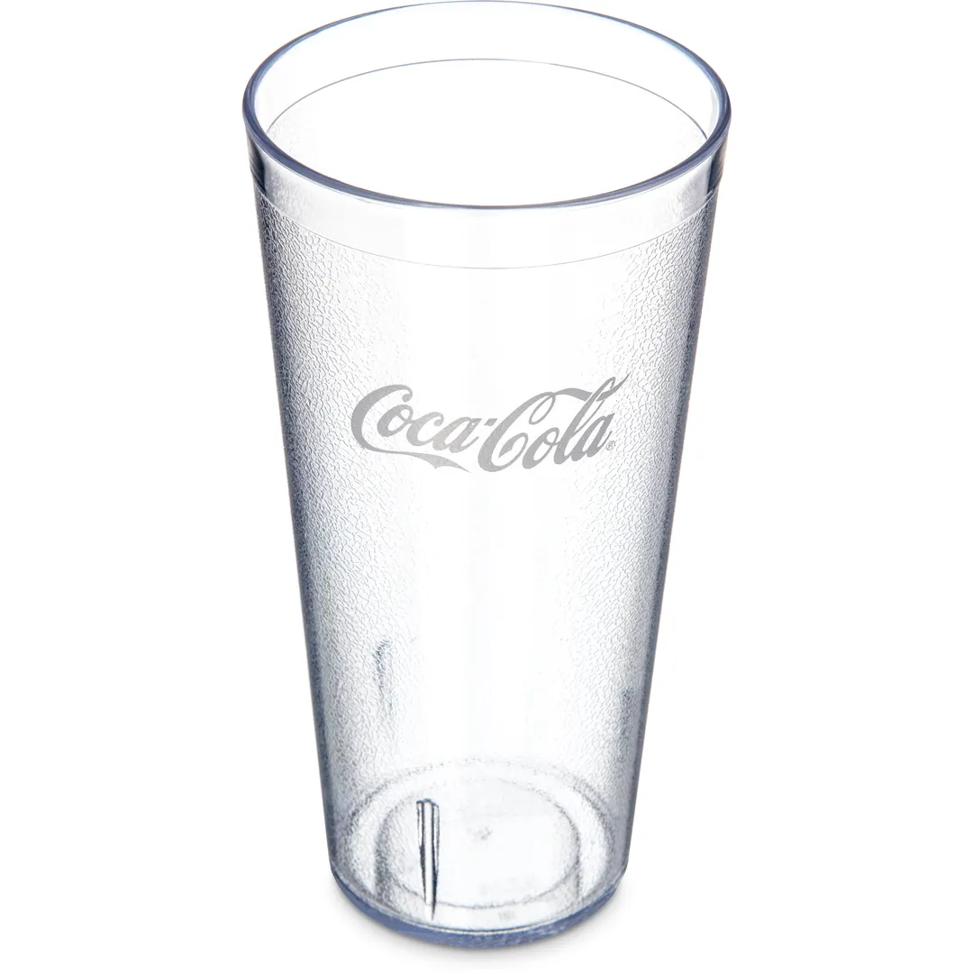 Carlisle 52243550G Coca-Cola Stackable Tumbler, 24 oz Clear Textured SAN, BPA Free