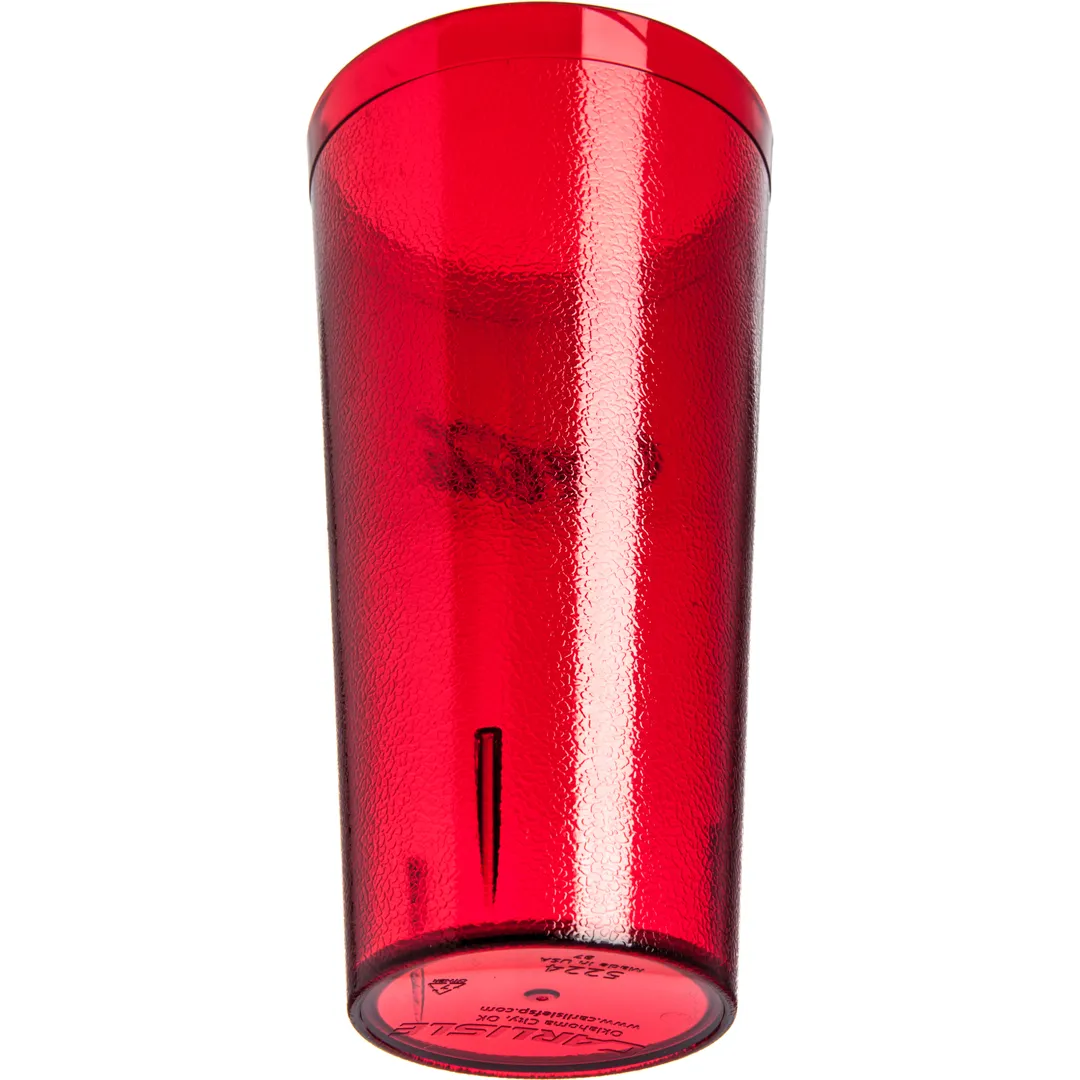 Carlisle 52243550H Coca-Cola Stackable Tumbler, 24 oz, Red Textured SAN, BPA Free, Dishwasher Safe