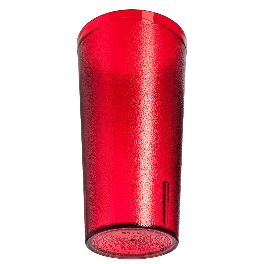 Carlisle 5232-63550I Coca-Cola Tall Tumbler, 32oz, Ruby Textured SAN, BPA‑Free, Stackable