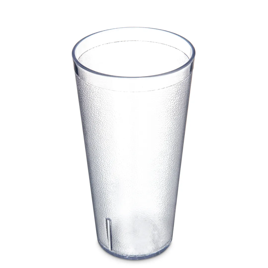 Carlisle 523207 Stackable Tall Tumbler, 32 oz Clear Textured SAN, BPA Free, Dishwasher Safe