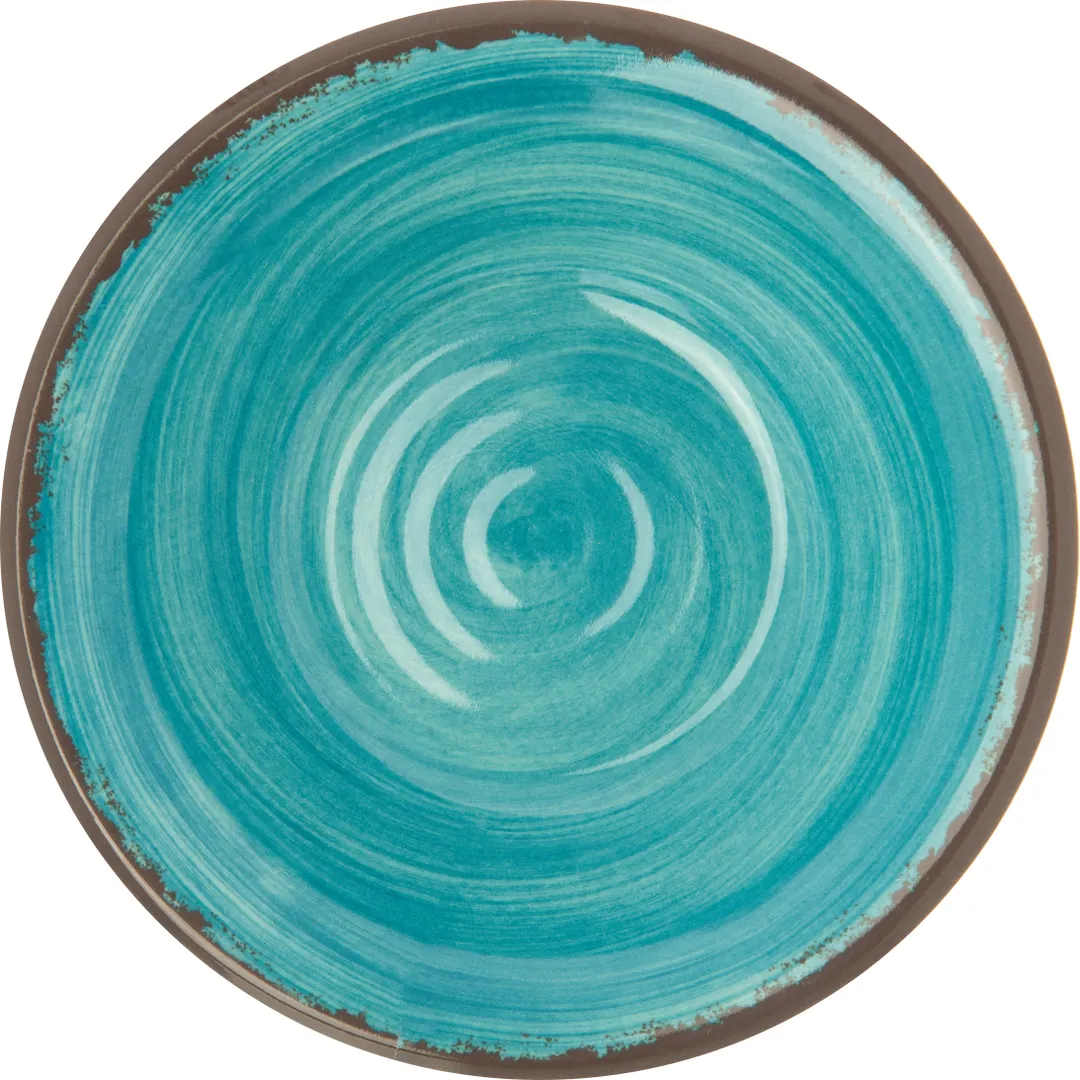 Carlisle 5401815 Mingle™ Fruit Bowl, 5" Dia, 4.5 Oz, Aqua Blue Melamine, Swirl, Stackable