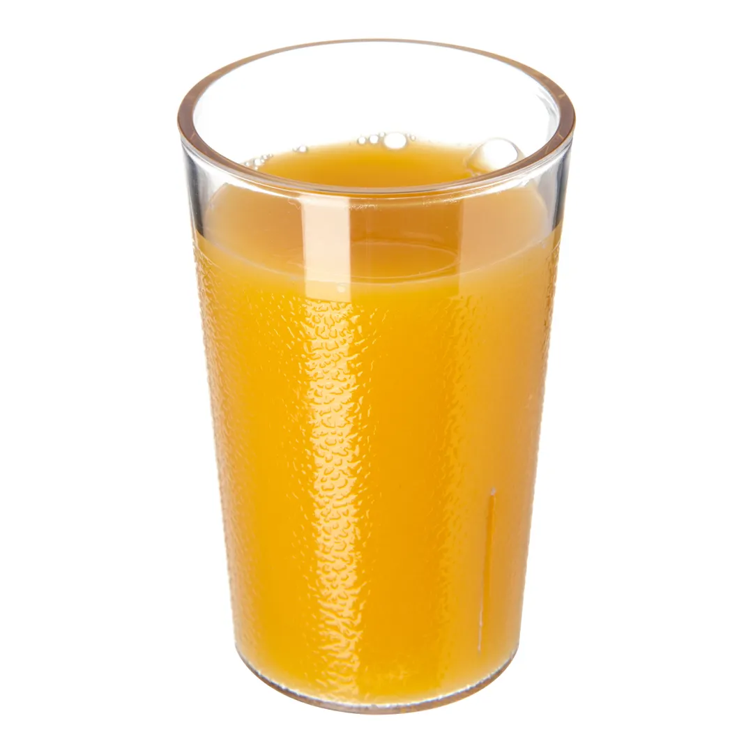 Carlisle 5501-207 - 5 oz Clear Textured Stackable Tumbler, SAN Plastic, BPA Free, Made in USA