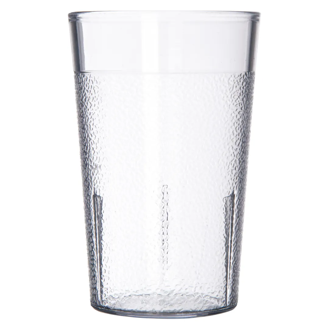 Carlisle 550107 - 5oz Stackable Clear Tumbler, Textured SAN, BPA‑Free, Dishwasher Safe, Recyclable