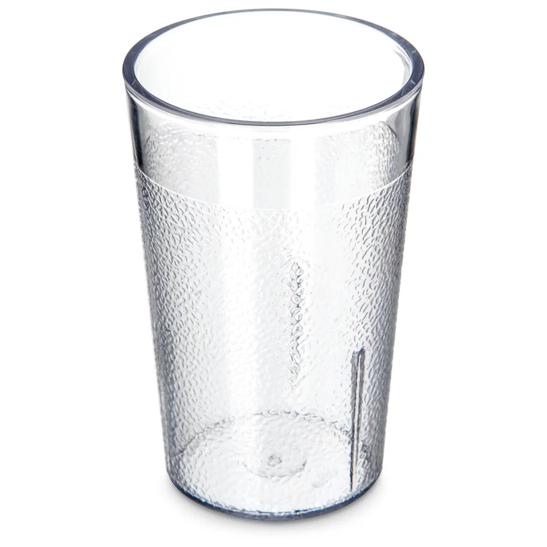 Carlisle 550107 - 5oz Stackable Clear Tumbler, Textured SAN, BPA‑Free, Dishwasher Safe, Recyclable