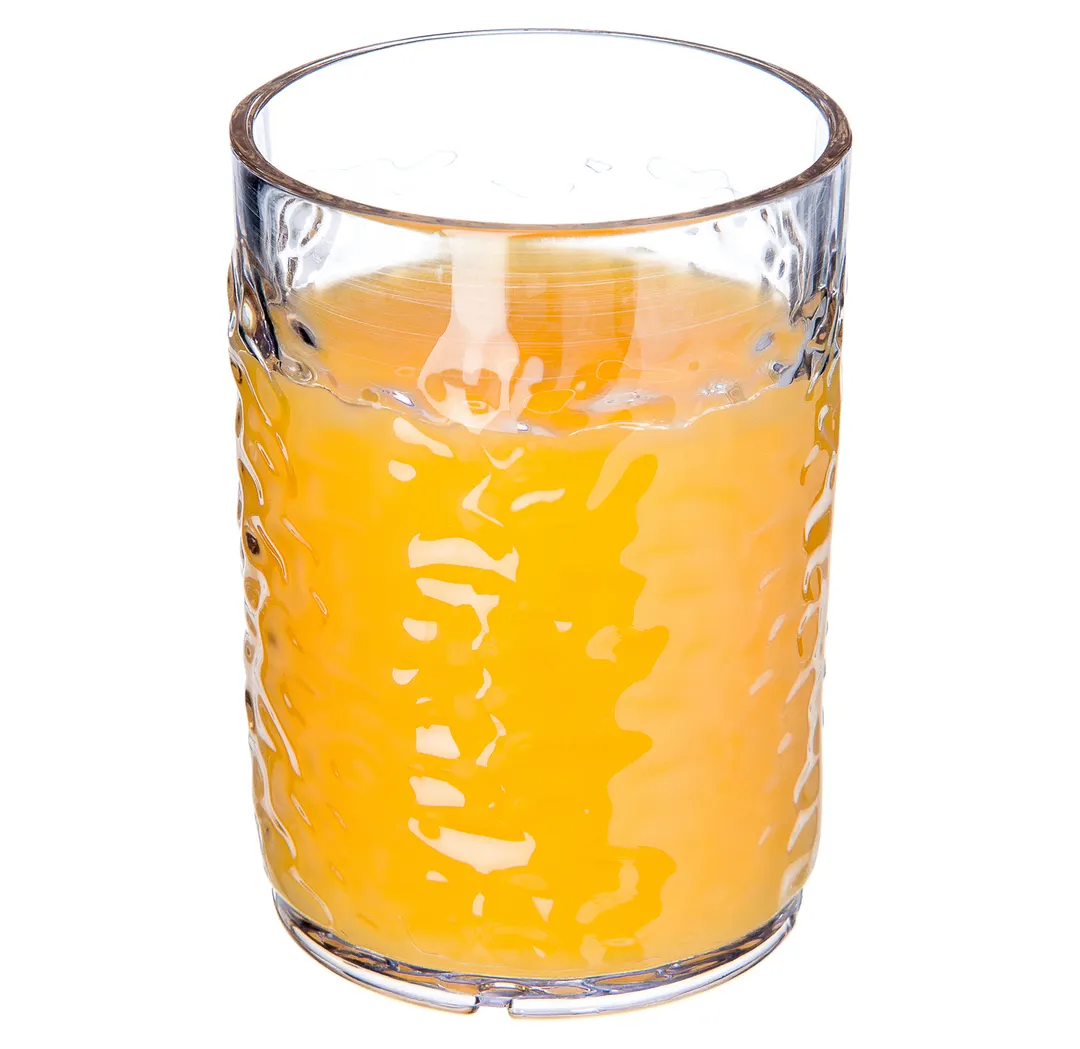 Carlisle 550507 Pebble Optic 5oz Clear Tumbler, SAN Plastic, Pebbled, Resistant