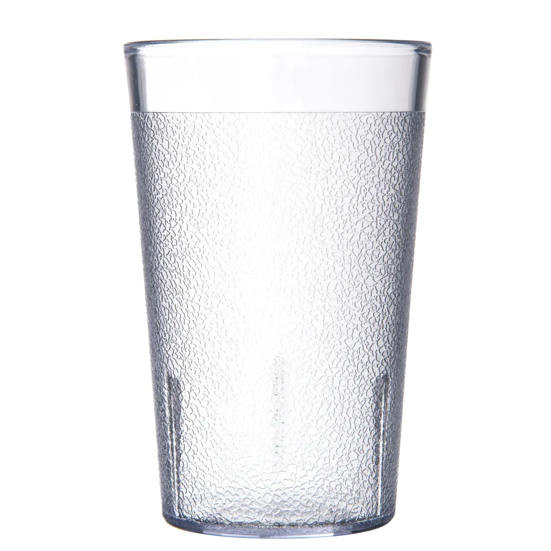 Carlisle 550607 Stackable Tumbler, 9-1/2 oz Clear Textured SAN, BPA Free, Dishwasher Safe