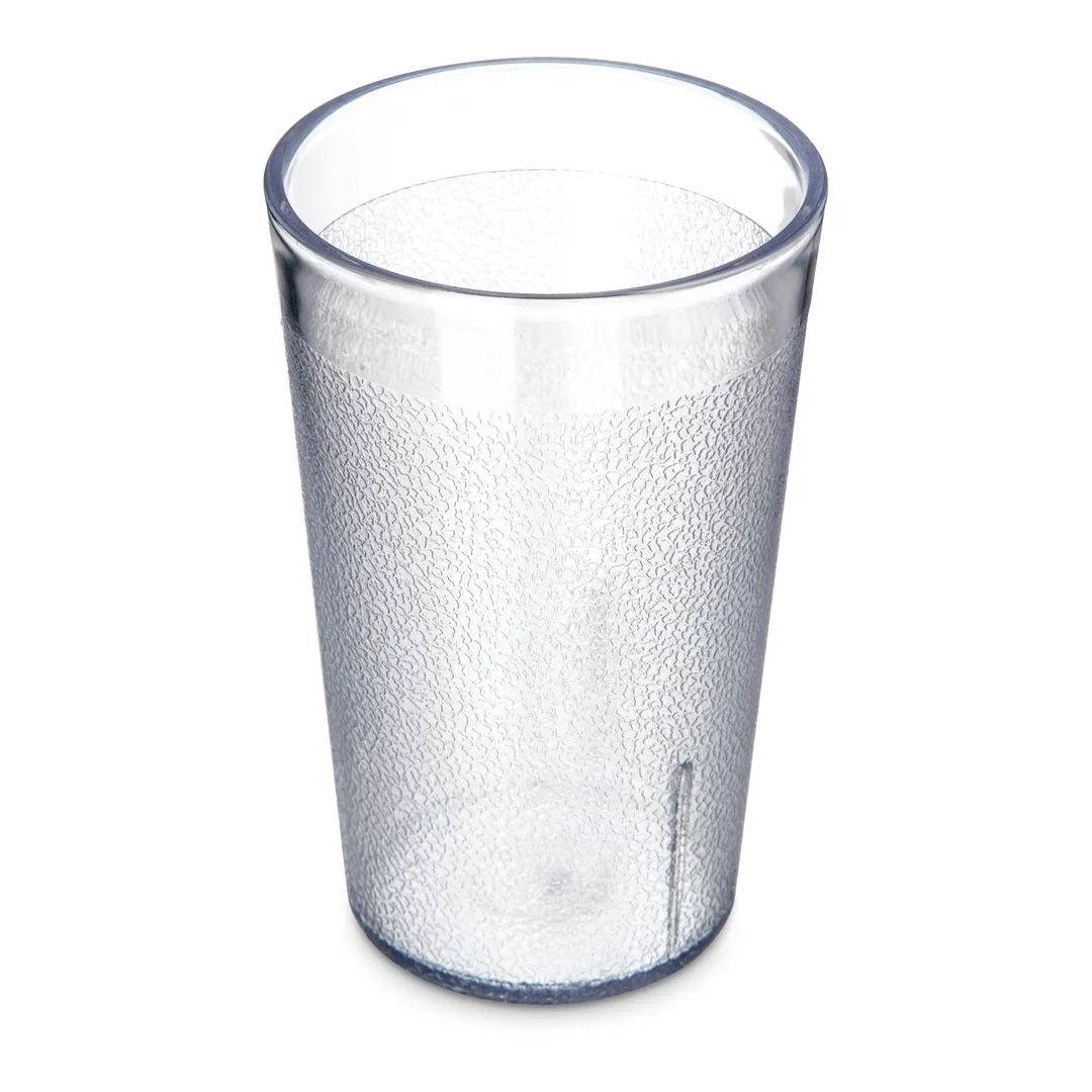 Carlisle 550607 Stackable Tumbler, 9-1/2 oz Clear Textured SAN, BPA Free, Dishwasher Safe