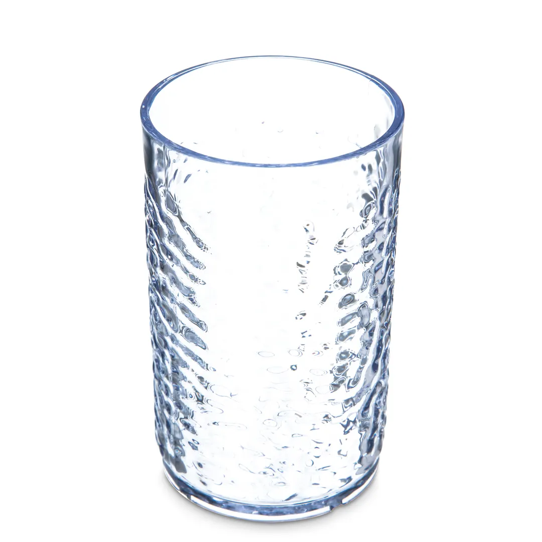 Carlisle 550907 Pebble Optic Clear 9oz Tumbler, SAN, Dishwasher Safe, BPA‑Free, Stackable