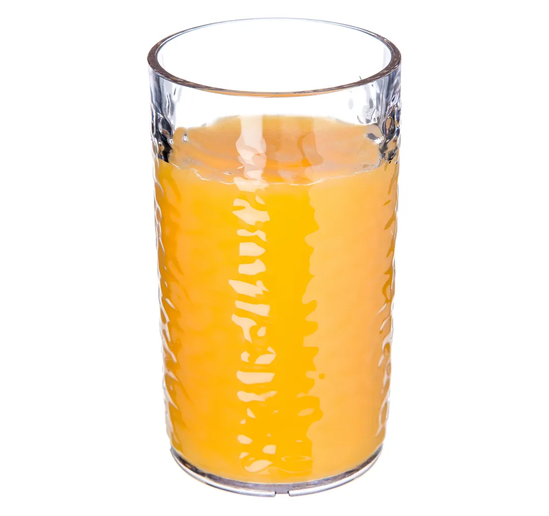 Carlisle 551207 Pebble Optic 12oz Clear Tumbler, SAN, BPA‑Free, Dishwasher Safe, Stackable