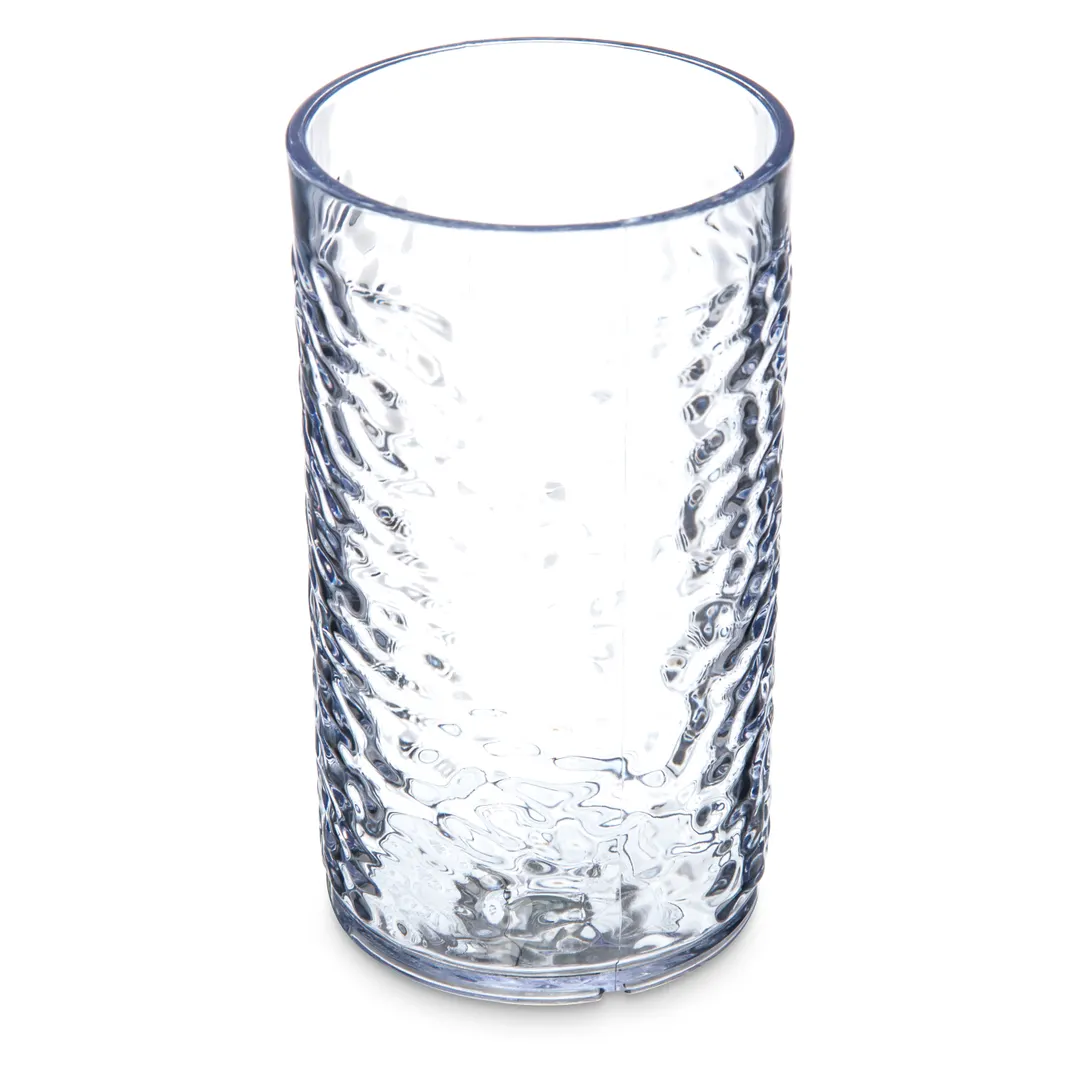 Carlisle 551207 Pebble Optic 12oz Clear Tumbler, SAN, BPA‑Free, Dishwasher Safe, Stackable