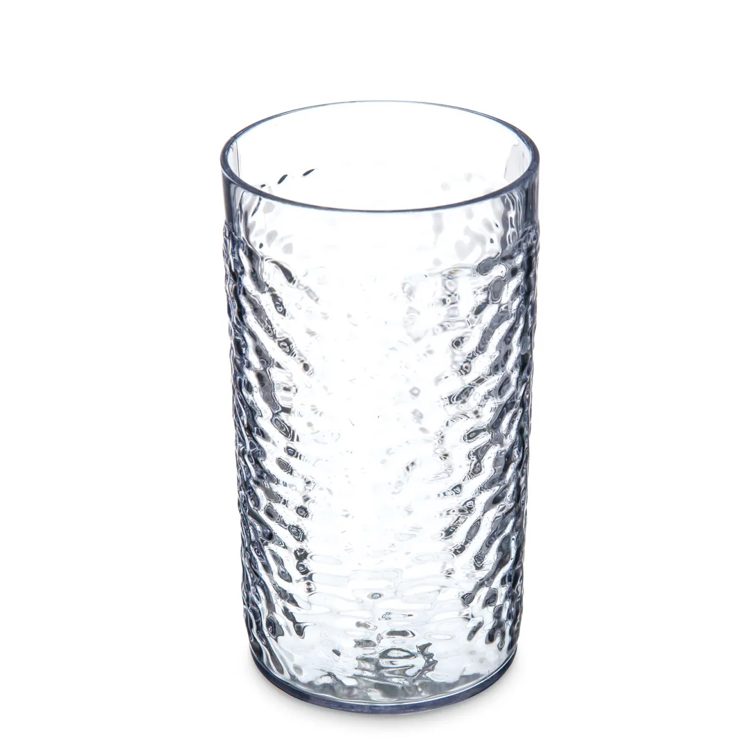 Carlisle 551707 Pebble Optic Clear 16oz SAN Tumbler, Stain/Break Resistant, BPA Free
