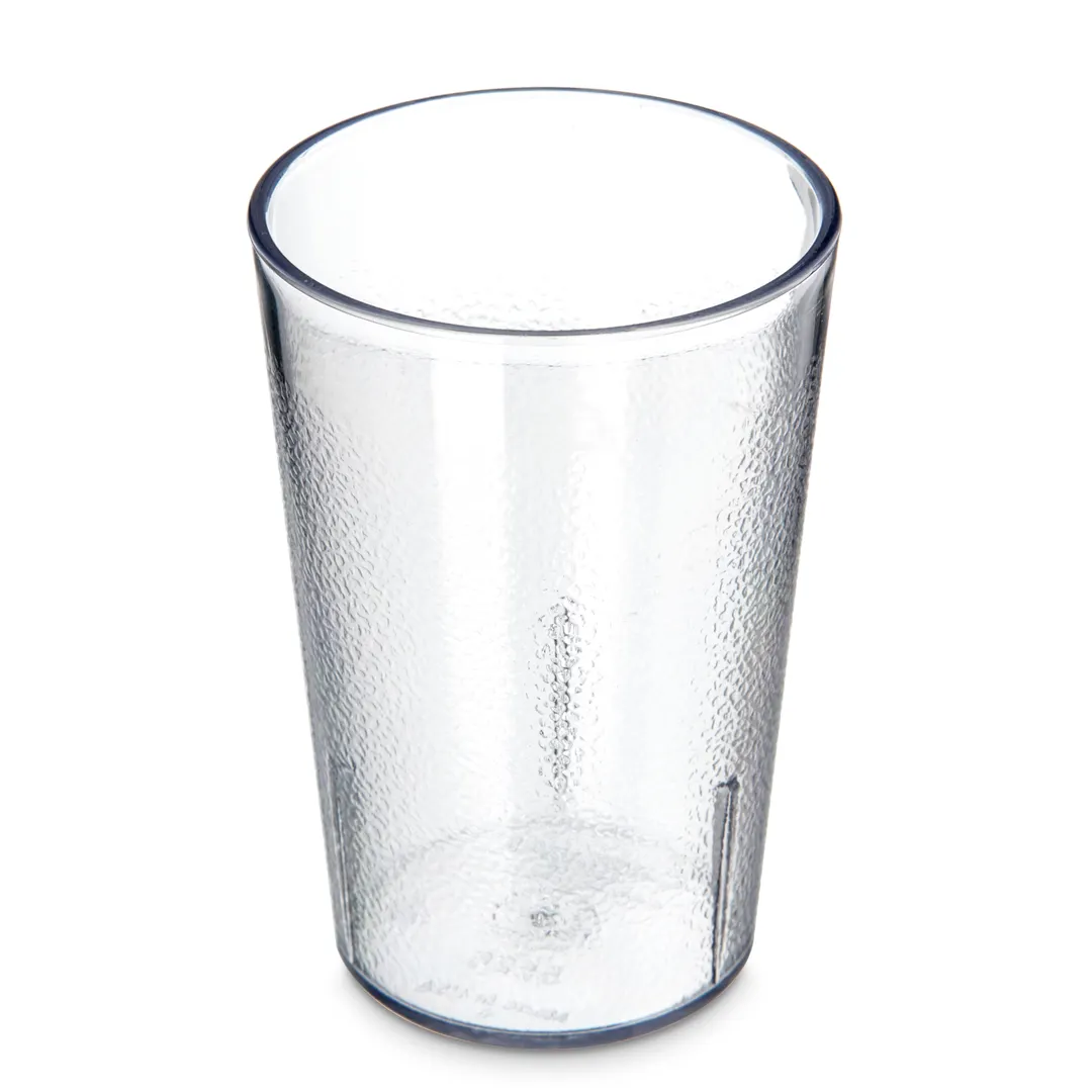Carlisle 5526-207 - 8oz Clear Textured Stackable Tumbler, SAN, BPA Free, Dishwasher Safe