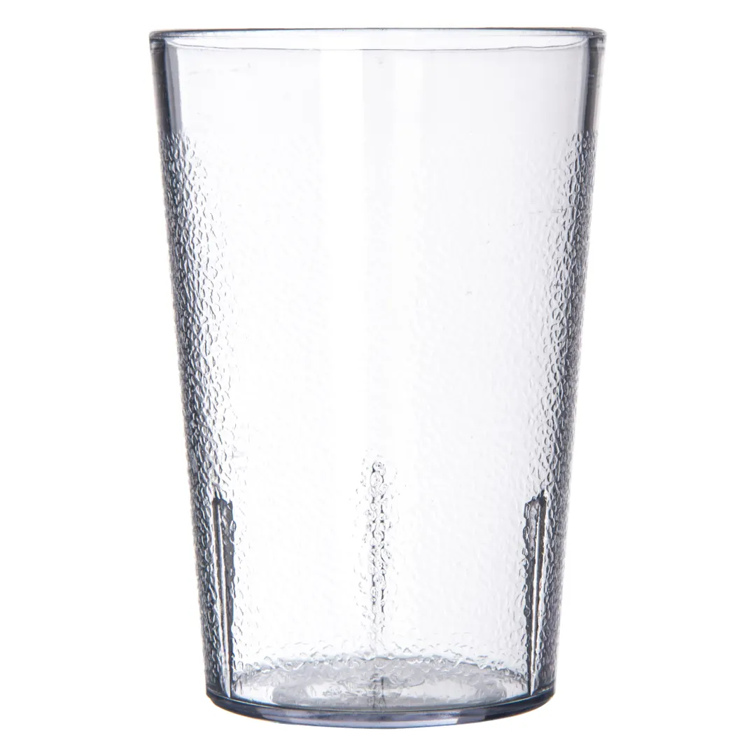 Carlisle 552607 Stackable Tumbler – 8 oz Clear Textured SAN, BPA Free, Dishwasher Safe
