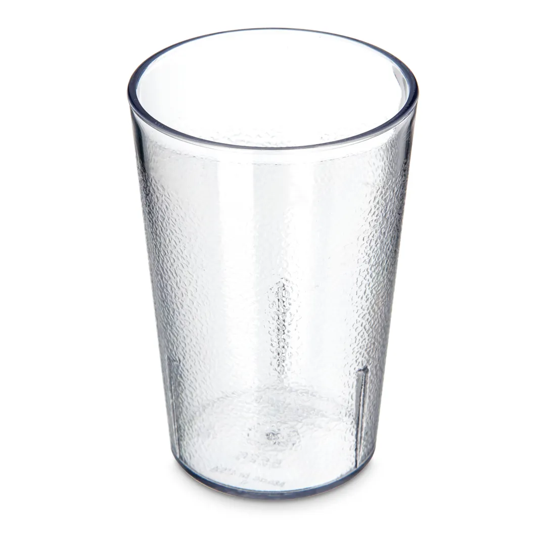Carlisle 552607 Stackable Tumbler – 8 oz Clear Textured SAN, BPA Free, Dishwasher Safe