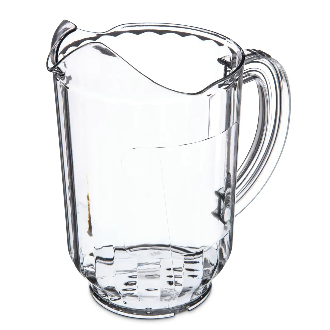 Carlisle 554707 VersaPour® Pitcher, 60 oz Clear SAN Plastic, Break‑Resistant, Safe, Made in USA